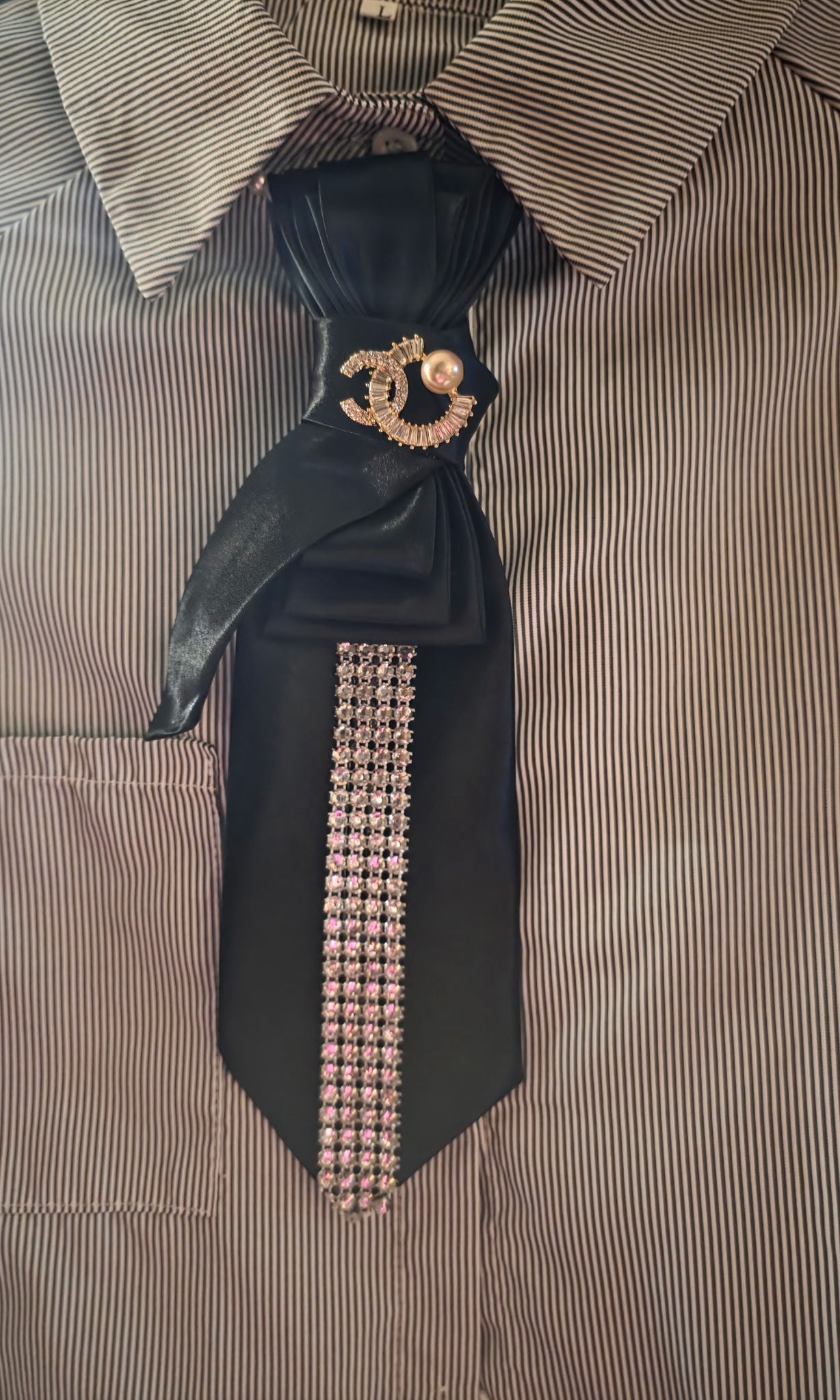 Black Tie Necklace